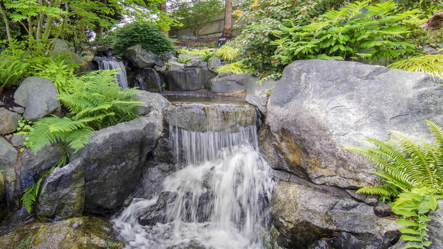 Water feature at First Memorial Garden of Memories