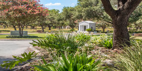 Cemetery grounds and mausoleum estate at Sunset Memorial Park 