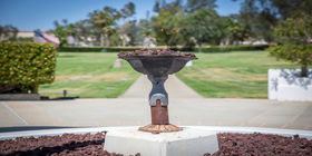 Fire pit at Pierce Brothers Valley Oaks Memorial Park. 