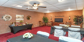 Basic reception venue at Pendry’s Lenoir Funeral Home